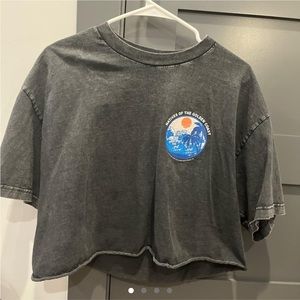 oversized john galt crop top